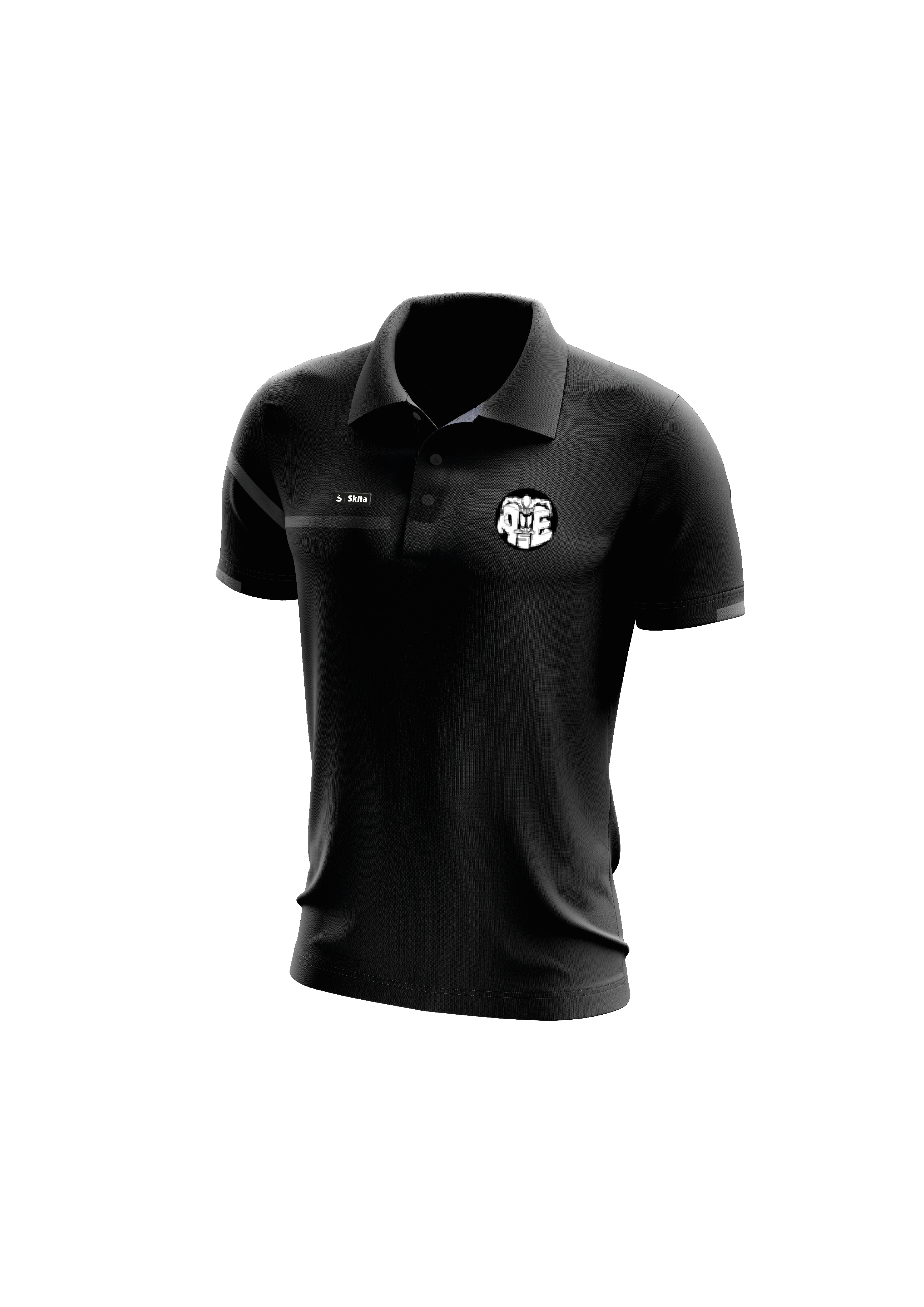 Polo SKITA'TECH noir  (ASE NATATION)